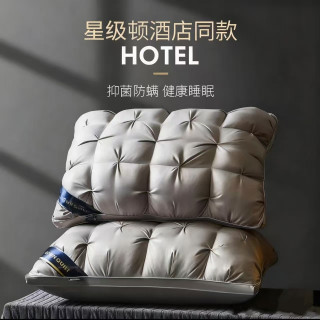 五星级酒店枕头护颈椎单人助睡眠枕芯一个不塌陷不变形枕头羽绒枕