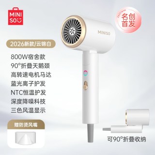 名创优品 吹风机负离子护发静音速干家用风力