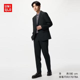优衣库 男士夏季高品质混纺薄款透气休闲西裤