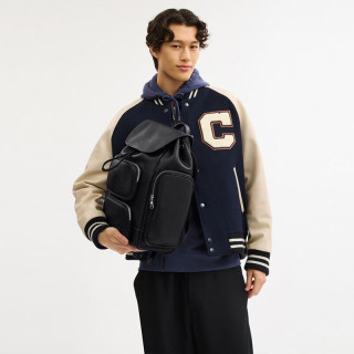 COACH 奥莱男士男包FINN双肩包电脑背包通勤旅行大容量 SV/黑色