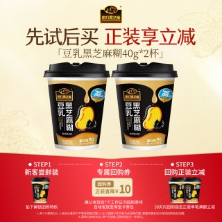 南方黑芝麻 南方豆乳黑芝麻糊2杯装速食懒人便捷早餐免洗