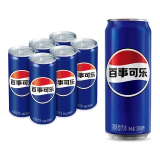 88VIP：Pepsi 百事可乐无糖细长罐330ml*6碳酸饮料