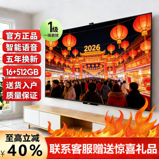 王牌佳电 8K 65英寸液晶超高清全面屏 2026款智能AI安卓语音9.0旗舰款 智能旗舰款16+512G