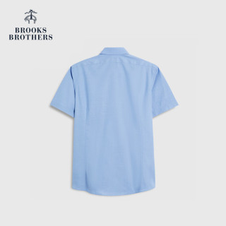 Brooks Brothers 男士春秋新美式免烫修身短袖正装衬衫4003-蓝色