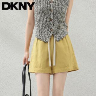 DKNY 高腰抽绳宽松阔腿透气休闲短裤26新款A字夏日裤子