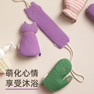 茶花 澡巾搓后背长条男士搓澡儿童女士专用家用搓泥不伤皮肤