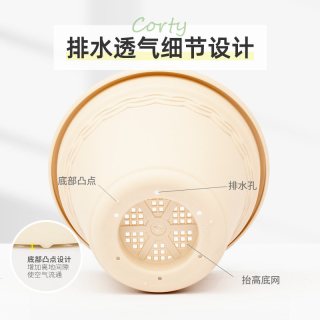 爱丽思 绿萝月季多肉大口径花盆爱丽丝园艺树脂波纹浮雕加厚花盆
