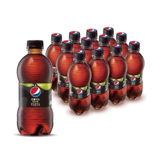 百事 可乐Pepsi 无糖可乐 青柠味碳酸饮料汽水 300ml*24瓶 迷你瓶整箱装