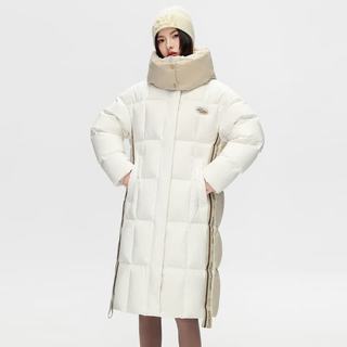 雪中飞 8003 女中长款H版型修身羽绒服 糙白 M/165/88A