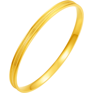周六福 A1021595 足金实心手镯 约17.95g 56mm