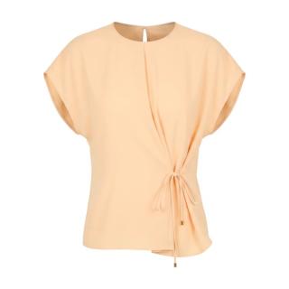 限尺码：ZARA 舒适系带收腰纯色柔软质感日常通勤百搭女式衬衫