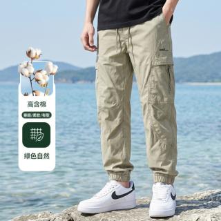 马克华菲 美式复古运动男式休闲裤束脚工装裤多口袋男式裤子