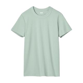 优衣库 女装圆领短袖T恤 草绿色 2XL