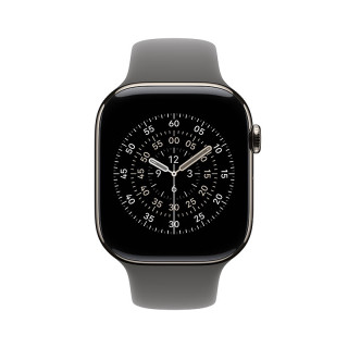Apple Watch S11智能手表蜂窝款46毫米原色钛金属表壳岩灰色运动表带M/L