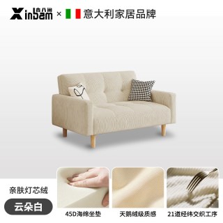 政府补贴小户型沙发客厅2026新款出租房卧室双人布艺沙发床可折叠