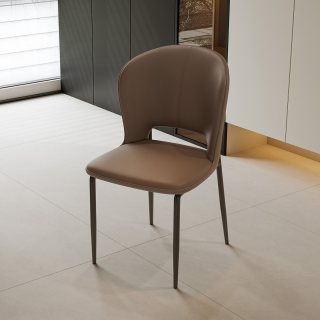 名做 岩板餐桌椅组合 60x60x75cm 摩卡棕