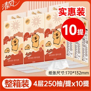 移动端：清风 X 卡皮巴拉 亲肤系列 悬挂式抽纸