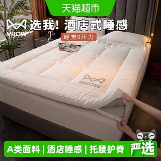88VIP：猫人 酒店床垫遮盖物软垫 5cm 珍珠白