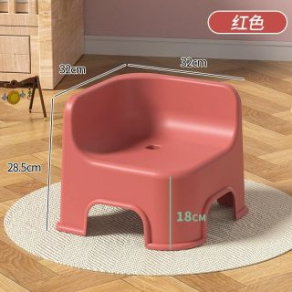 SAMEDREAM 方形彩凳 矮凳 玫红色 加厚款