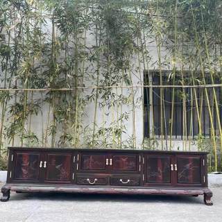 赫芬顿 家具 037 交趾黄檀电视柜 雕花红木 看货意向金