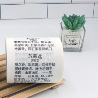 千惠侬 古诗词卷纸创意学霸卫生纸趣味学习唐诗宋词三百首厕所纸印花纸巾 1卷装