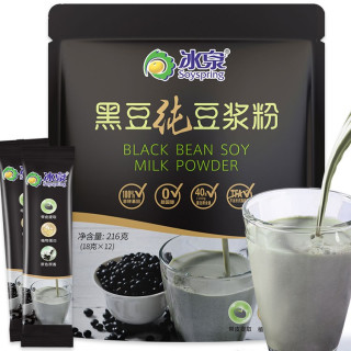 88VIP：冰泉 黑豆纯豆浆粉216g无添加糖非转基因黑豆粉备孕健身高蛋白早餐