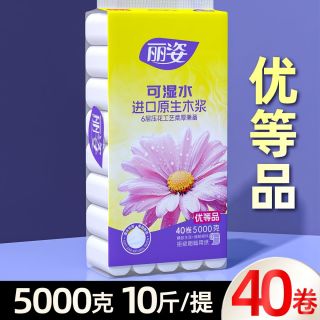 丽姿 家用卷纸 10斤40卷