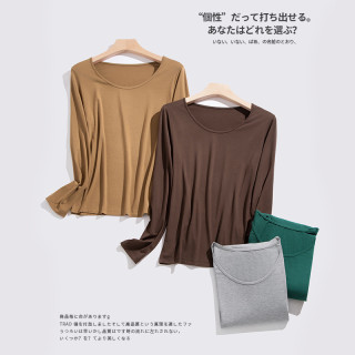 慕姗诗怡 大码流光风显瘦莫代尔打底衫T恤M2308082