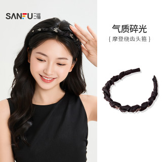 三福 摩登绕齿蝴蝶头箍 时尚优雅发饰 849227