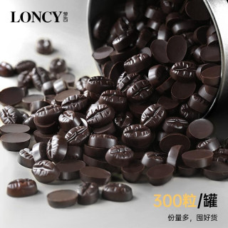 Loncy 比利时进口纯可可脂黑巧克力豆 100%纯黑巧克力 100g
