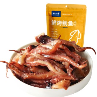 水一方 一方 现烤鱿鱼须大连特产原味鱿鱼头碳烤川麻铁板鱿鱼丝海鲜零食