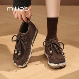 Millie's 女士真皮平底短靴 ML1234