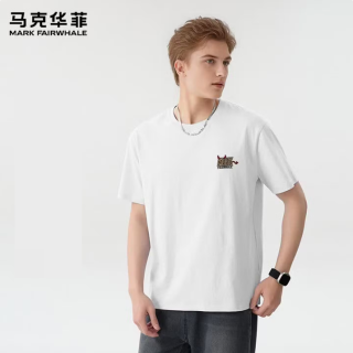 马克华菲 男士简约凉感短袖T恤