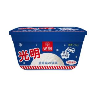 光明牌 白雪冰砖 香草味奶砖冰淇淋1000g*1桶 大桶家庭装冷饮