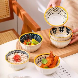 CERAMICS 釉下彩陶瓷碗 4.5英寸6只装 礼盒装