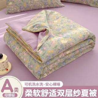 Violet 水洗双层纱夏被空调被夏季天薄款夏凉被子可机洗被芯双人四季通用