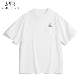 太平鸟 男装T恤BBCNF218U 白色 第一批 2XL