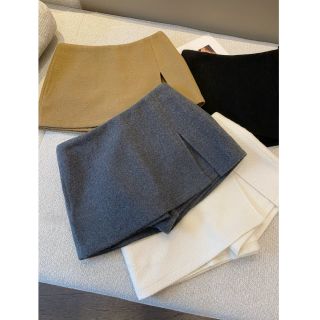 冬媛 女士双层开叉毛呢半身裙 秋冬款