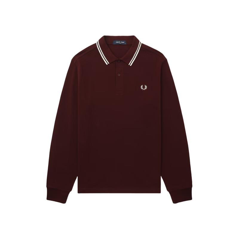 FRED PERRY 男士长袖POLO衫 红色 2XL