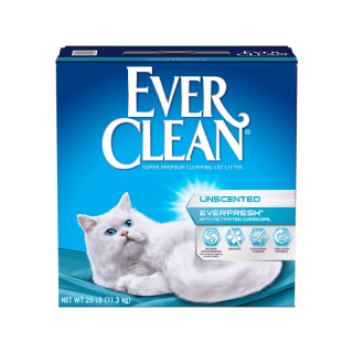 铂钻 EverClean）美国蓝标铂钻猫砂25磅祛味防臭低尘吸水 EverClean膨润土猫砂 蓝标25磅11.3kg高效