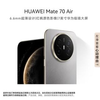 华为 Mate 70 Air 手机 12GB+256GB 金丝银锦