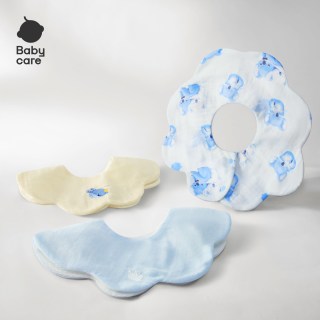 移动端：babycare 口水巾新生婴儿宝宝口水兜纱布花瓣围嘴儿童围嘴围兜方巾