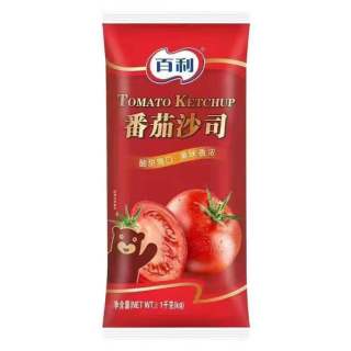 百利 番茄沙司1kg袋装商用手抓饼薯条烘焙蘸酱百利番茄酱烤肠 百利番茄沙司1kg*1