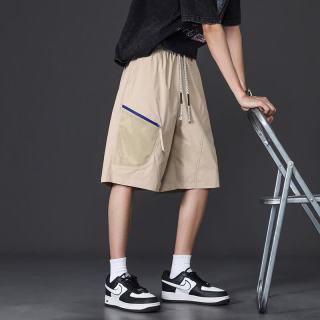 月伊纺 夏季男士速干透气休闲五分裤青年运动跑步健身宽松大裤衩冰丝短裤