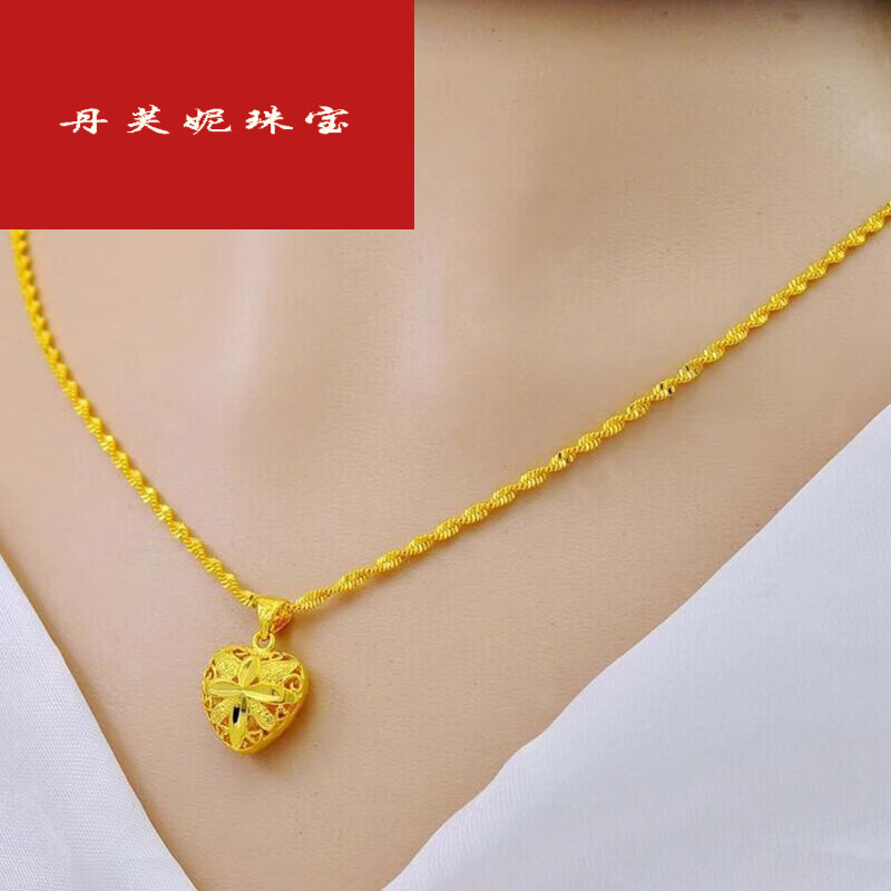 丹芙妮 足金999小狐狸吊坠项链