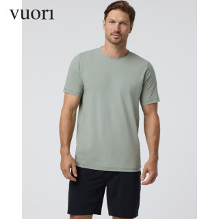 vuori Tuvalu 男士日常通勤简约运动圆领短袖T恤 训练休闲 V101 浅灰绿/Agave Green XL 185