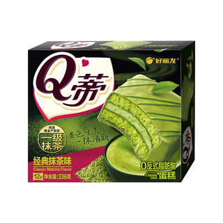 好丽友 Q蒂蛋糕 经典抹茶味 336g(12枚) 休闲零食