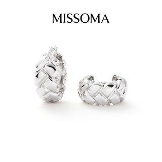 MISSOMA 金色菱格纹迷你耳环复古港风独特耳饰礼物