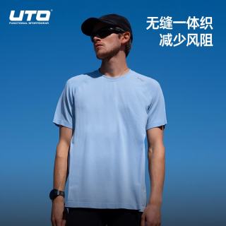 UTO coolmax速干t恤男女士运动短袖速干衣 经典黑（男款）   XL