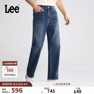 PLUS会员：Lee 男士宽松直筒牛仔裤 762